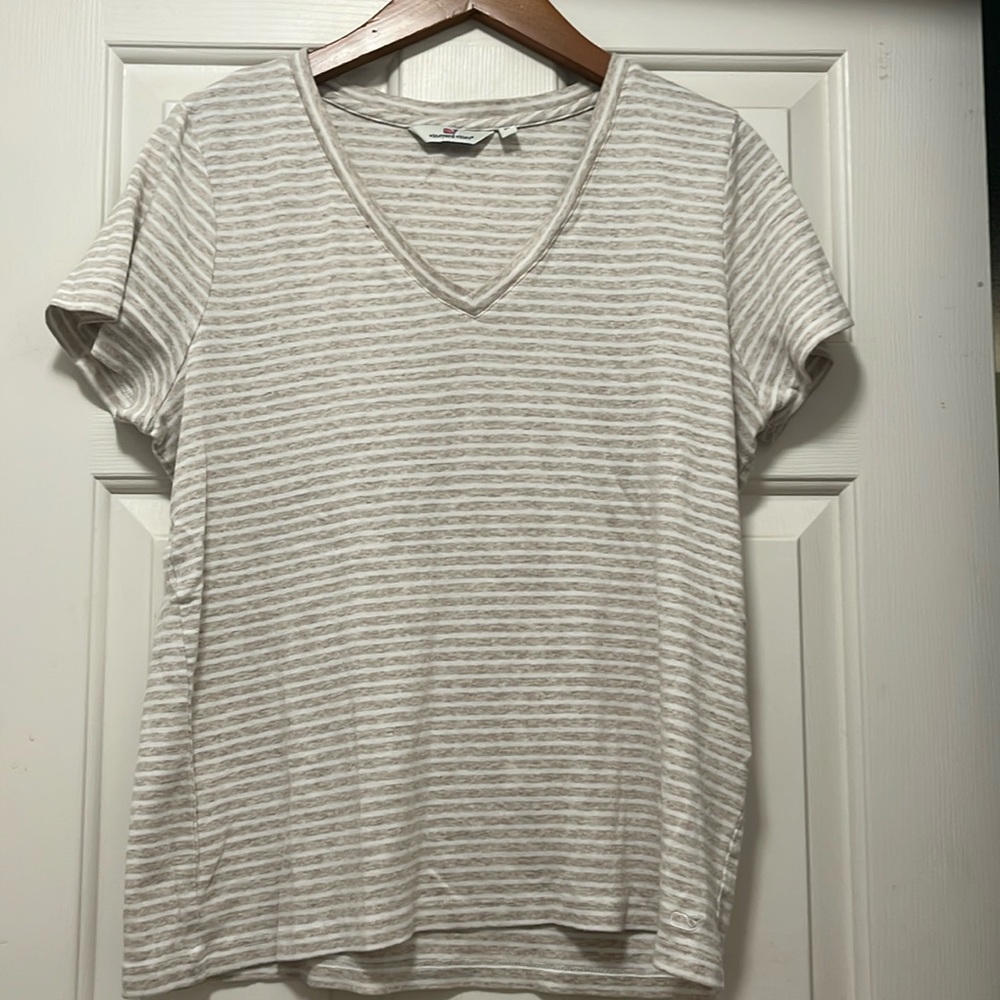 Vineyard Vines Women’s Striped V Neck Tee